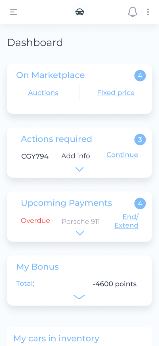 Mobile dashboard