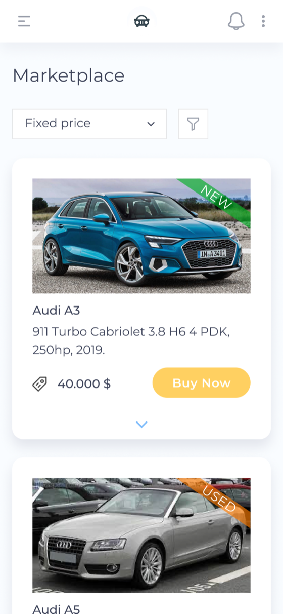 Mobile marketplace list