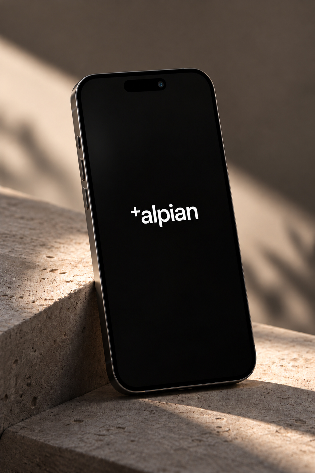 Alpian app welcome screen on a phone